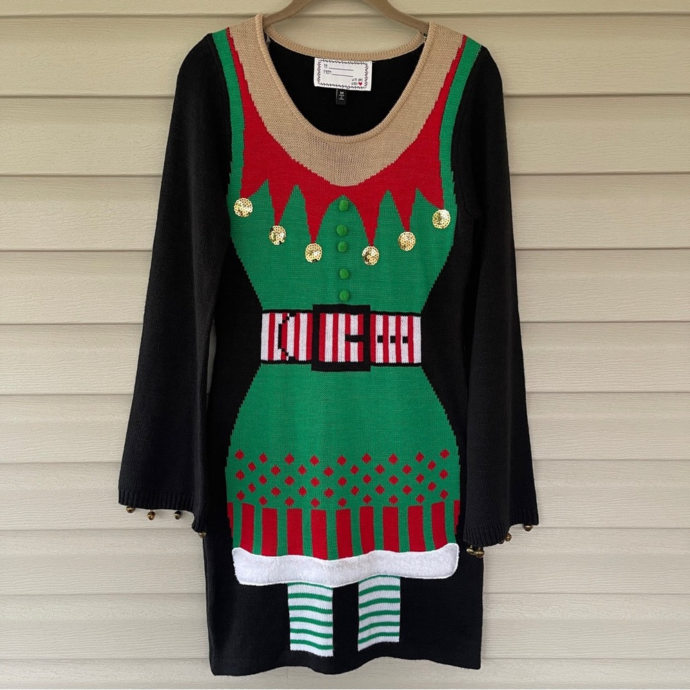 With Love Derek Elf Christmas Dress Size Medium